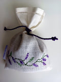 Saco de lavanda em Linho - Ramos de lavanda